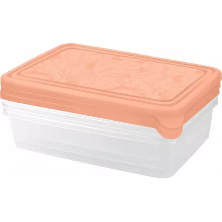 Набор контейнеров для продуктов HELSINKI Artichoke 3 шт. 0,9 л персиковая карамель PT1