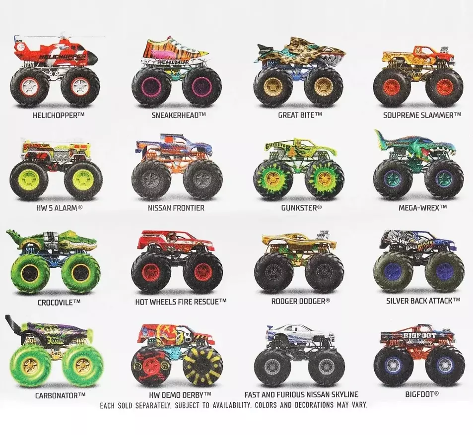 Модель машинки Hot Wheels, металл, "Монстр-траки",1:64, в ассортименте Хот Вилс, Matell FYJ44