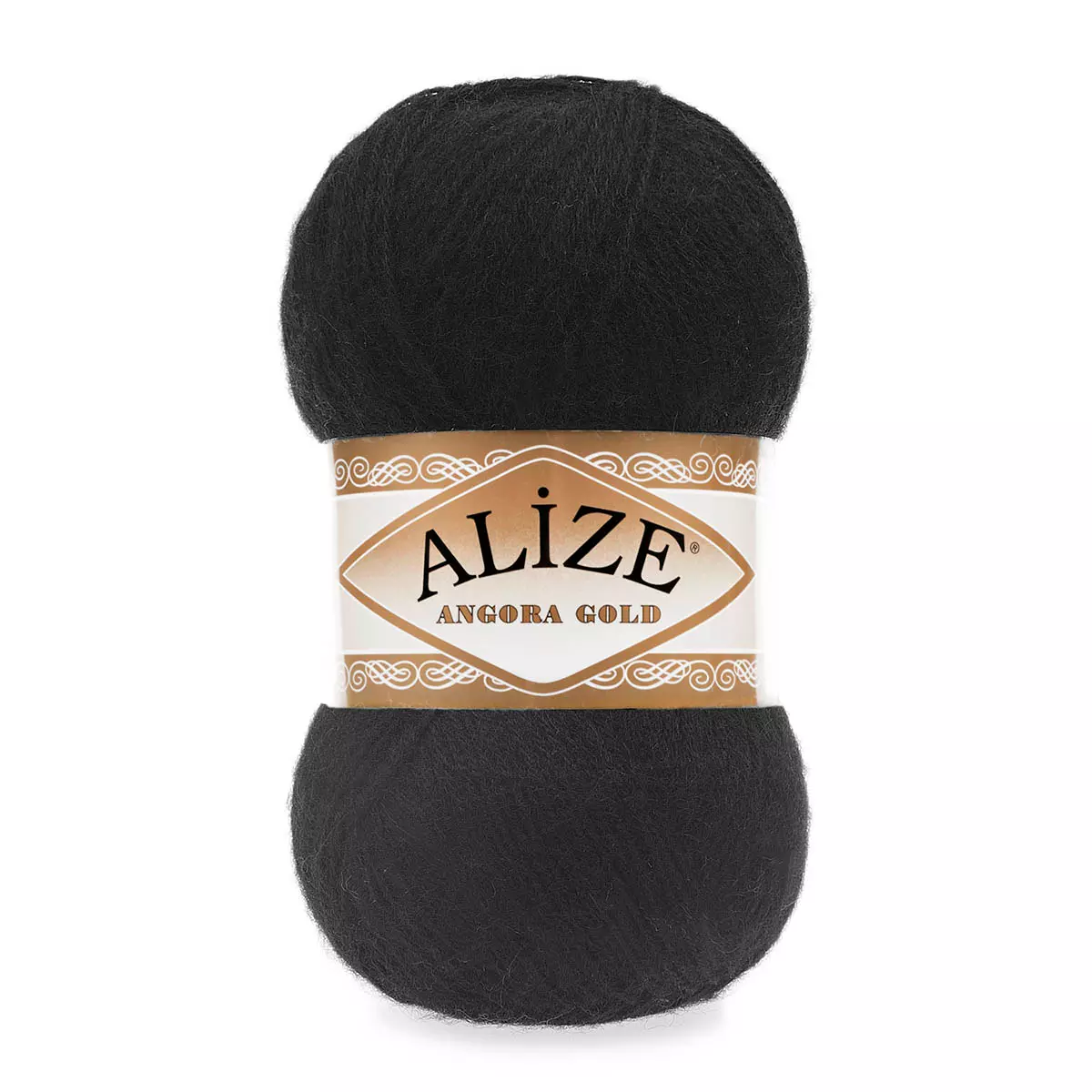 Пряжа Alize Angora Gold 100гр. 550м (80%акр, 20%шерсть) 60 черный