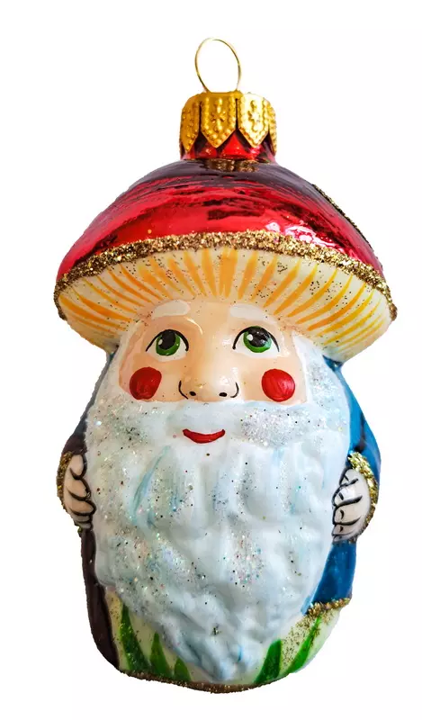 Елочное украшение Лесной грибочек, в подарочной упаковке, h-8 см