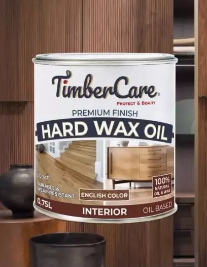 Масло тонирующее с твердым воском TimberCare Hard Wax Oil орех 0,75л