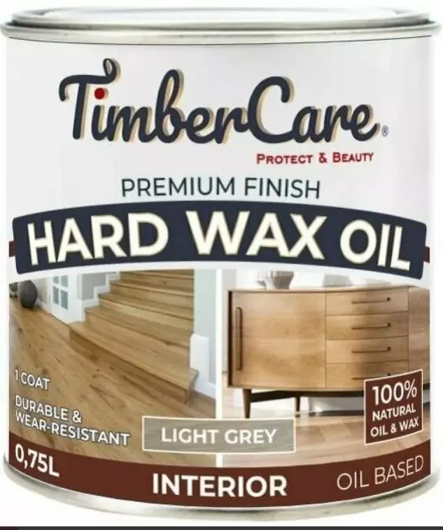 Масло тонирующее с твердым воском TimberCare Hard Wax Oil светло-серый 0,75л