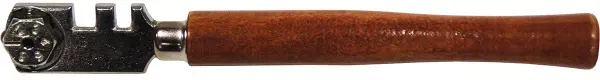 Стеклорез 6-роликовый с деревянной ручкой 3010020