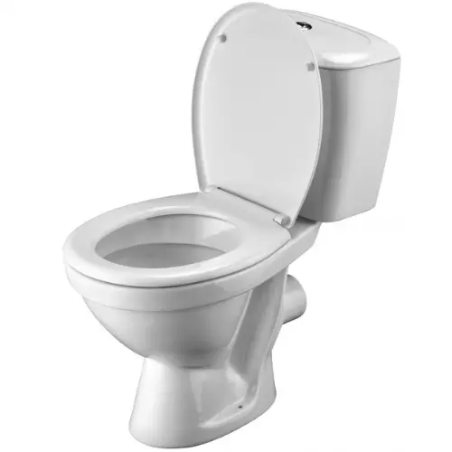 Унитаз Santek Паллада 1.WH30.2.371 горизонтальный выпуск, нижний подвод, 2-режимный слив, сиденье полипропилен