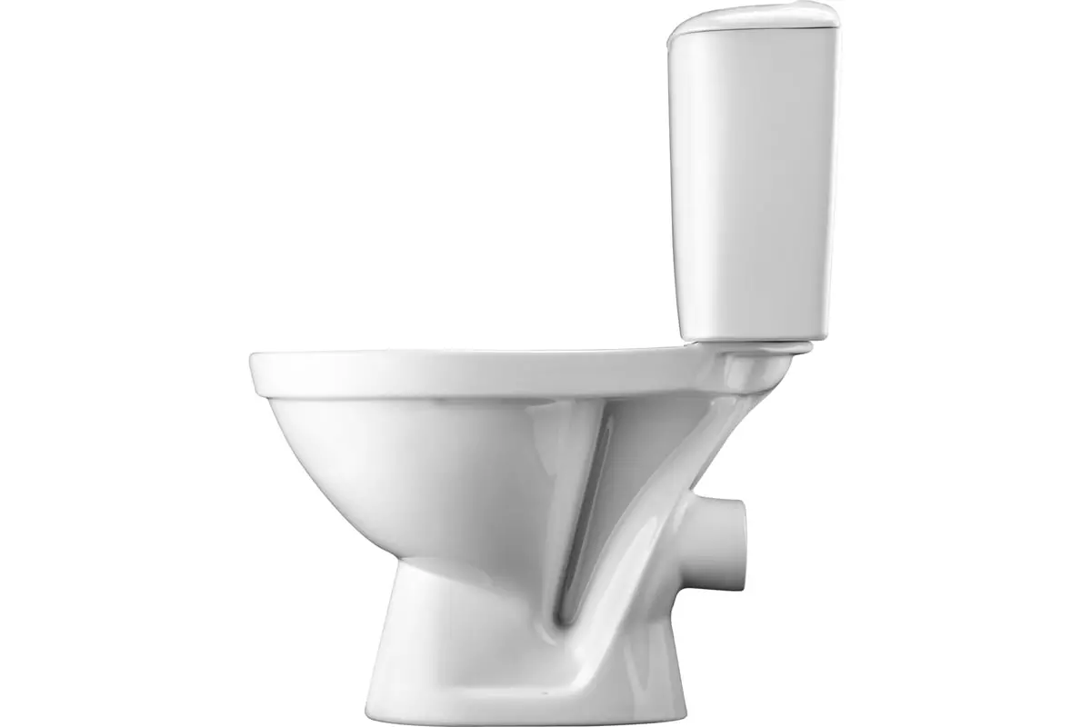 Унитаз Santek Паллада 1.WH30.2.371 горизонтальный выпуск, нижний подвод, 2-режимный слив, сиденье полипропилен