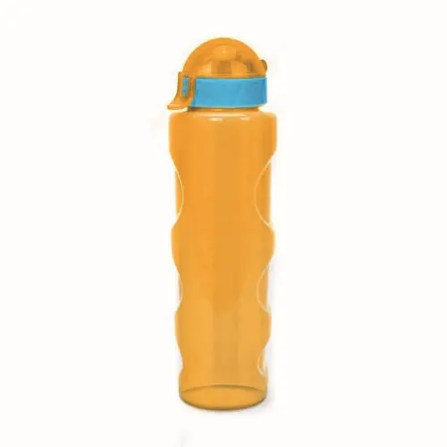 Бутылка для воды с трубочкой и шнурком 700 мл LIFESTYLE, anatomic, жёлтый КК0161