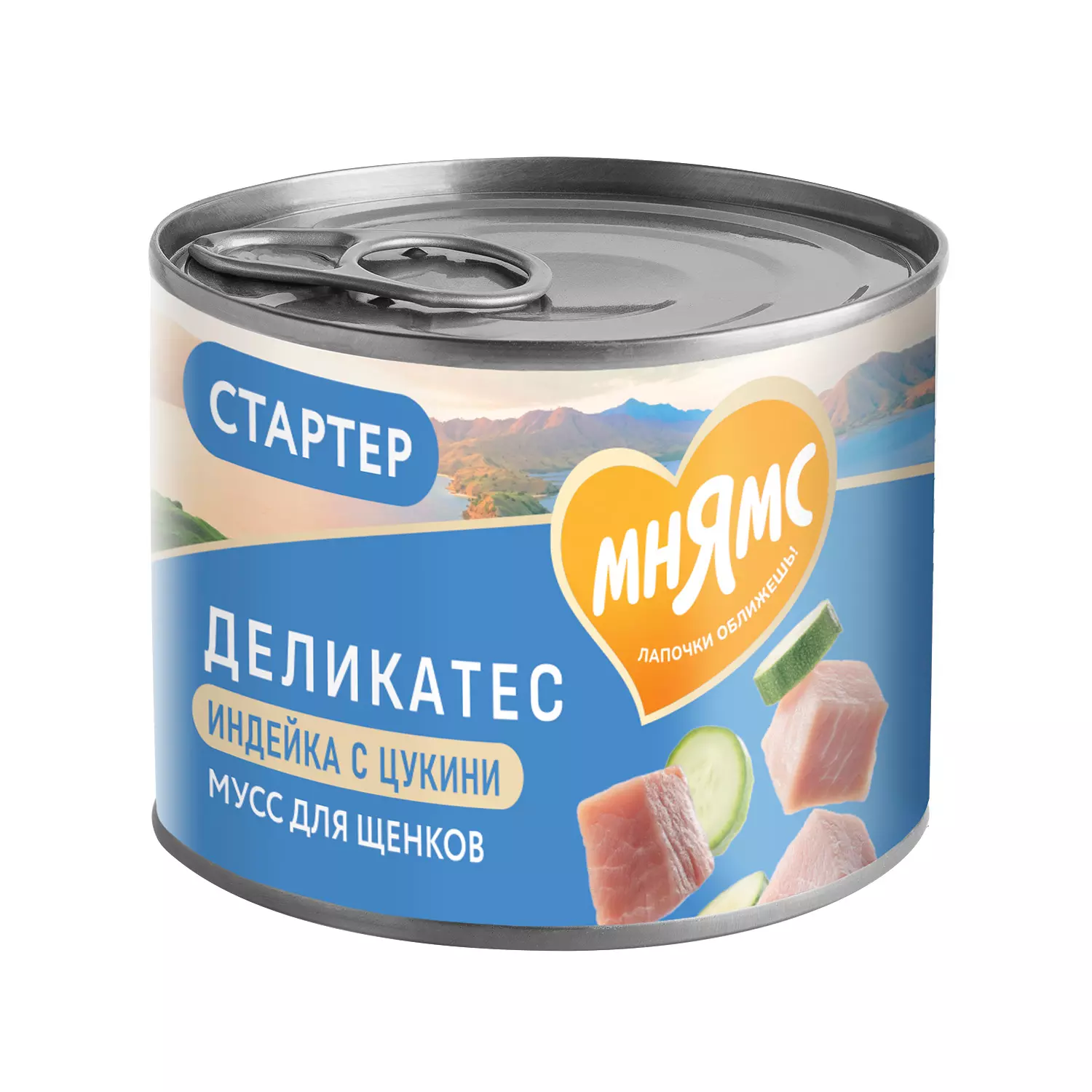 Консервы для щенков Мнямс Деликатес Стартер паштет из индейки с цукини 200 г