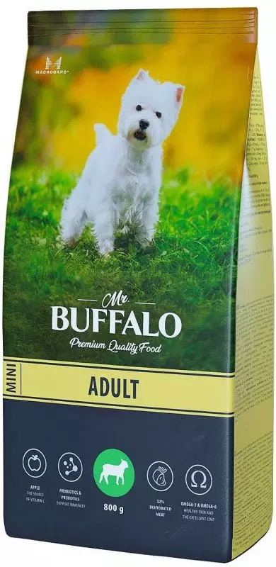 Сухой корм для собак Mr.Buffalo Adult MINI с ягненком 0,8 кг