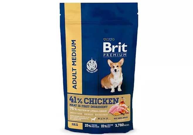 Сухой корм для взрослых собак BRIT Premium Adult М для средних пород, 3кг