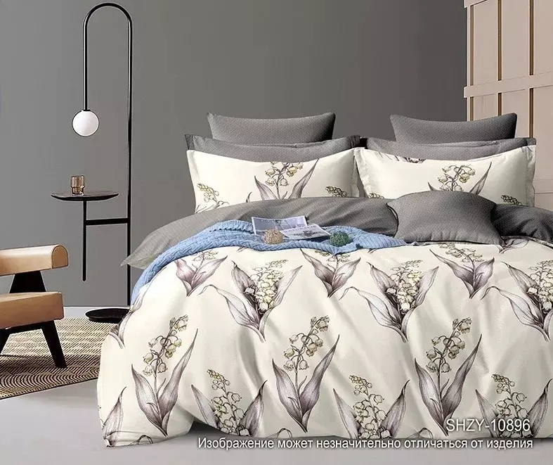 Постельное бельё 2,0 сатин с наволочками 70*70 см 2 шт № 10896 Luxor