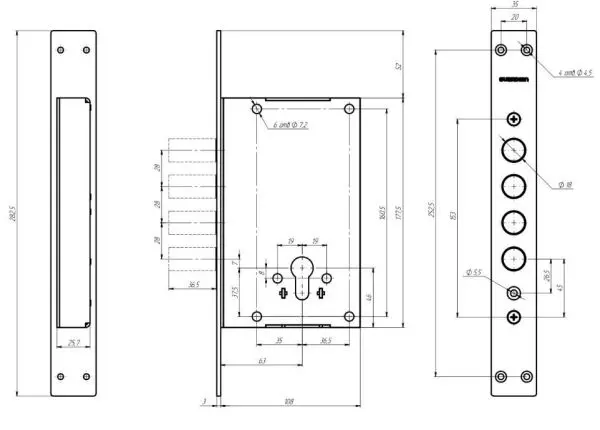 Замок врезной ГАРДИАН 102.02Т б/о без/накл 15206