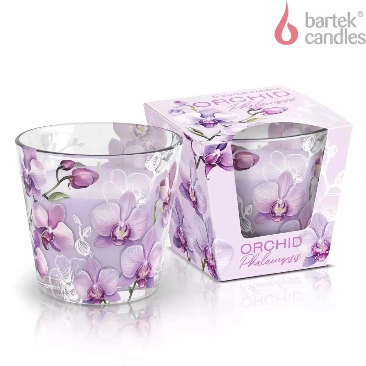 Cвеча ароматизированная в стакане Орхидея Фаленопсис/Orchid Phalaenopsis 115 г Bartek