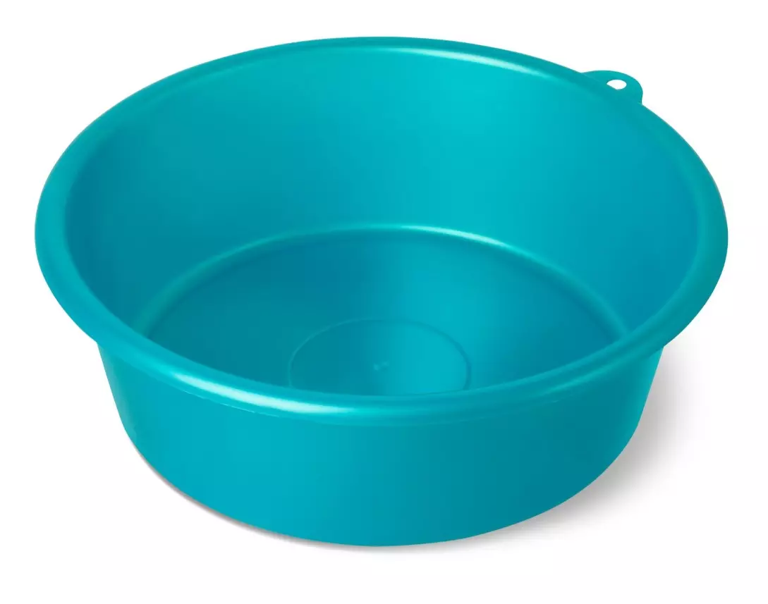 Таз пластиковый круглый пищевой 9 л 391x372x123 мм с петлей для подвеса Martika С61БИР бирюзовый