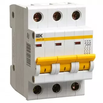 Автоматический выключатель IEK 3Р C 20А 4,5кА ВА47-29 MVA20-3-020-C