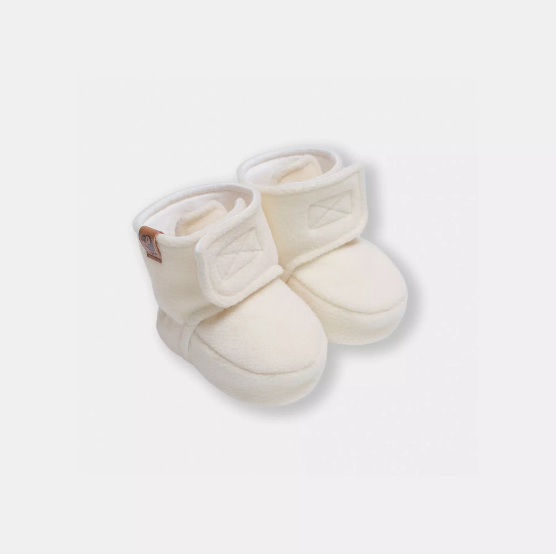 Пинетки флисовые 0-3 мес Cute, молочный ToucanKids 2200-02