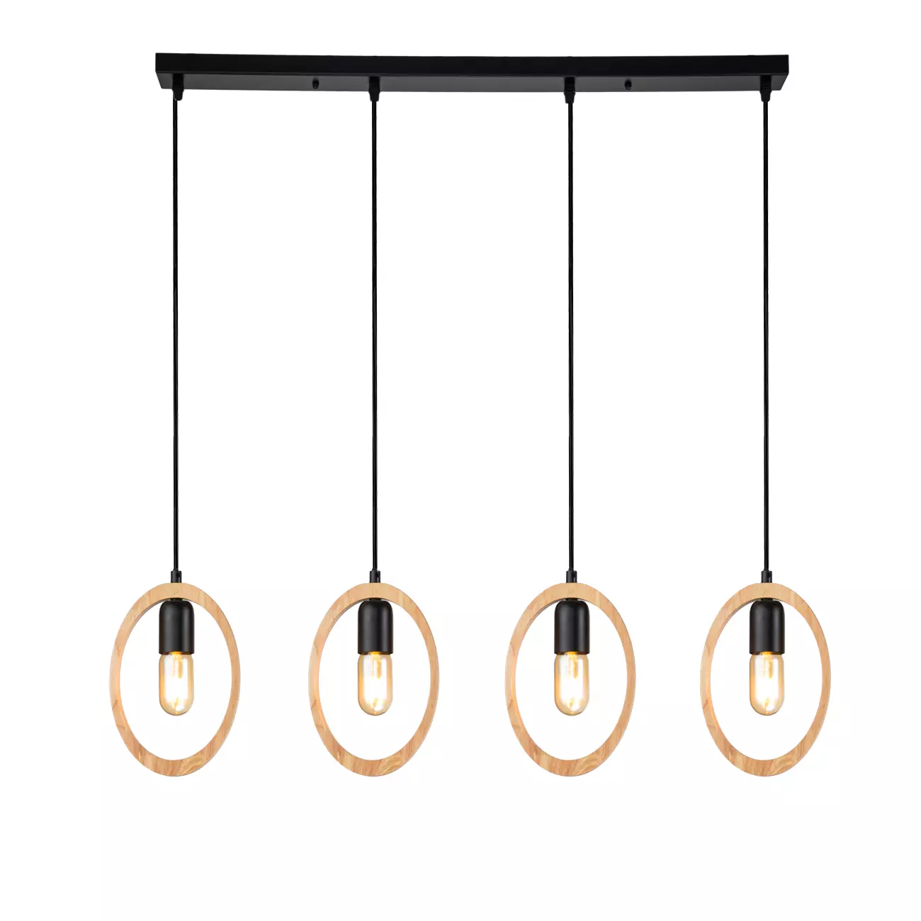 Люстра подвесная 4xЕ27 черная Escada 10196/4