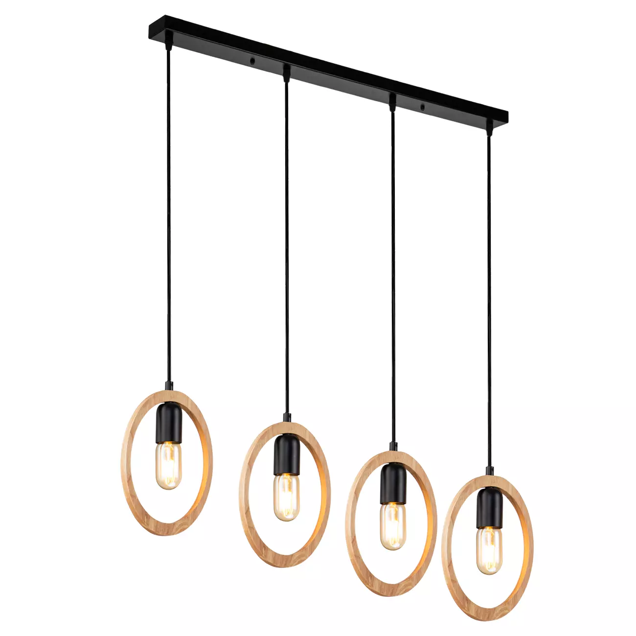 Люстра подвесная 4xЕ27 черная Escada 10196/4