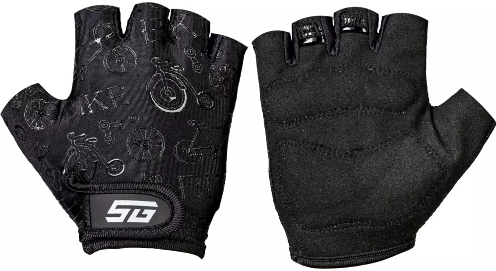 Велоперчатки демисезонные детские STGAI-07-5828, черный, размер S, Х108493-S