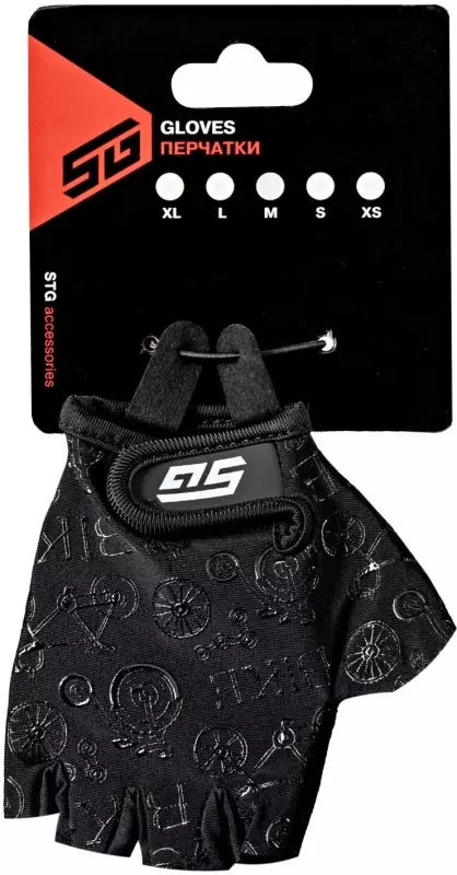 Велоперчатки демисезонные детские STGAI-07-5828, черный, размер S, Х108493-S