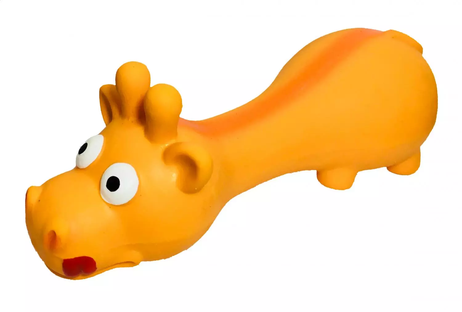 Игрушка для собак &quot;Стройный жирафик&quot; оранжевый с пищалкой, латекс, 15см.(N1)