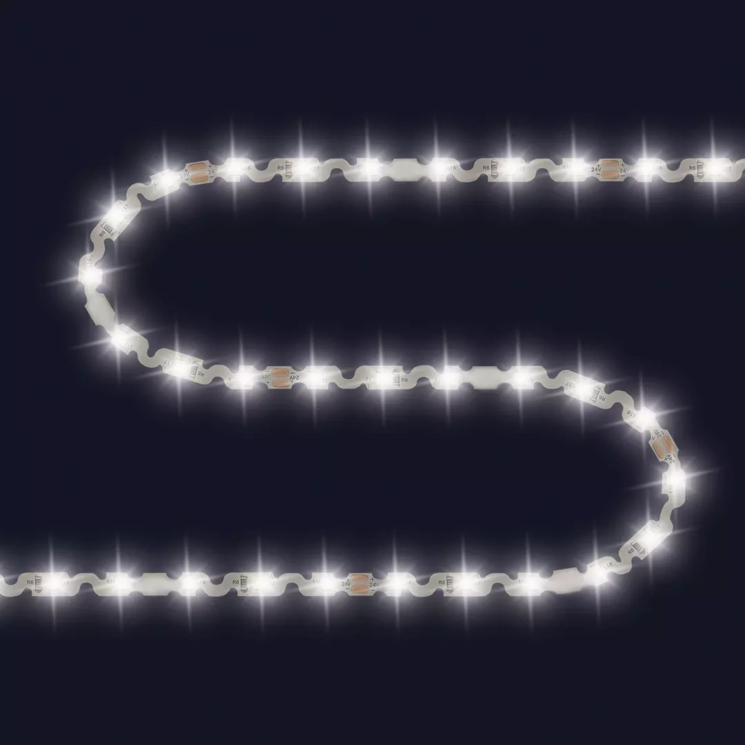 Светодиодная лента 24В 8Вт/м 700Лм/м 4000К 5м 6мм CRI&gt;80 SMD2835 60шт/м IP20 Apeyron 00-350