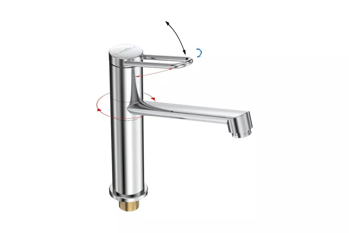 Смеситель для кухни, высокий излив, хром, TOKITO TOK-KAN-1012, латунь