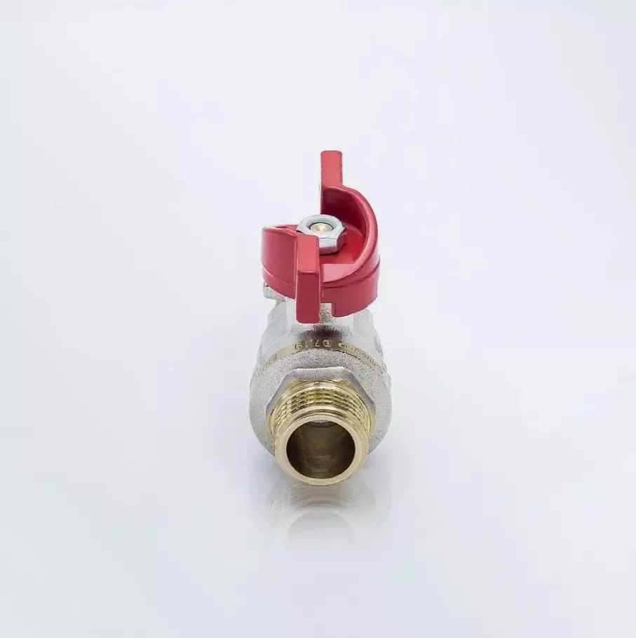 Кран шаровый DN15 (1/2) НхН бабочка никель PN40 Aquasfera 1005 Euro 1005-01