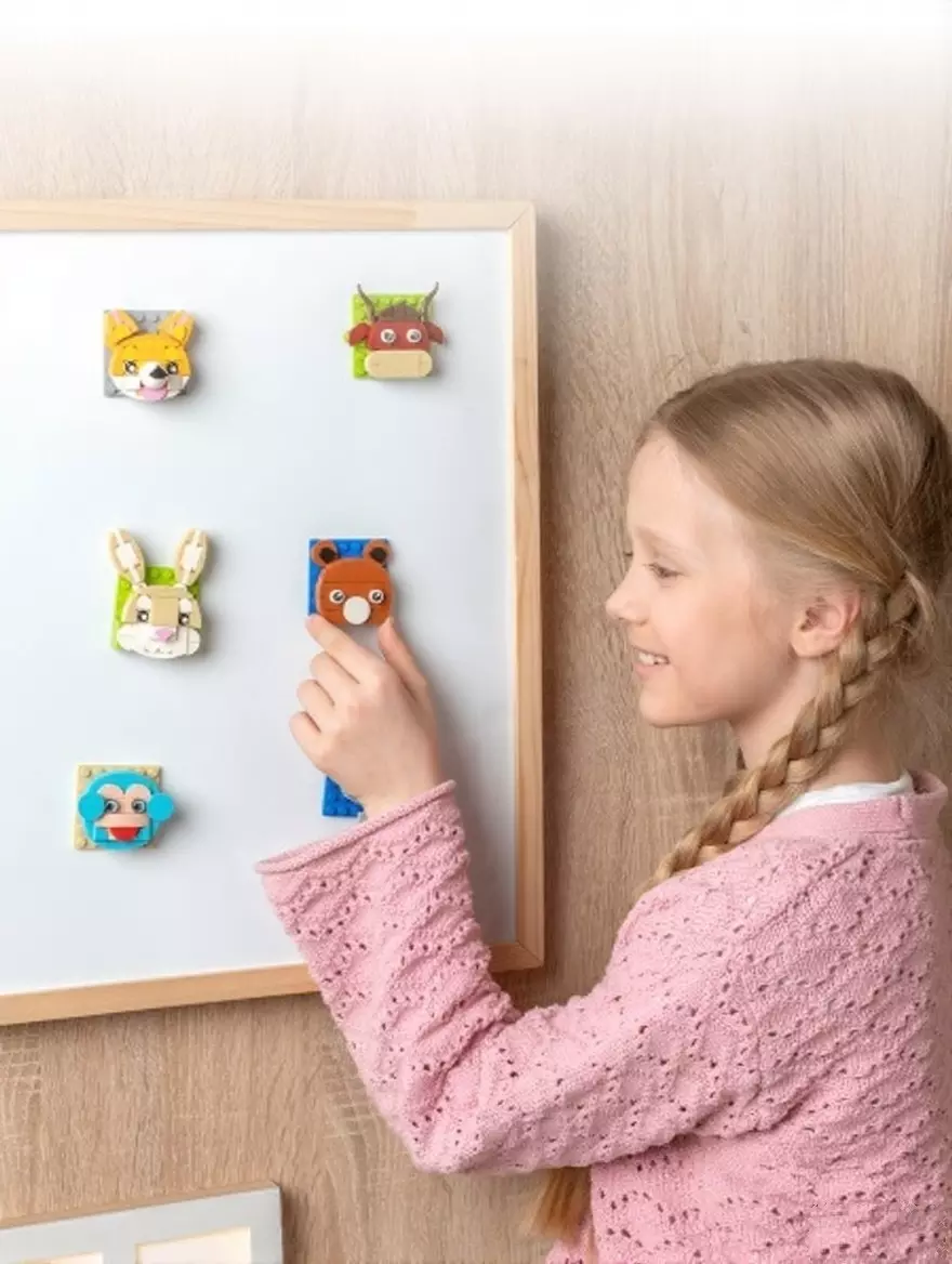 Конструктор 322 детали Магнитики: зверьки QBRIX KIDS 30090