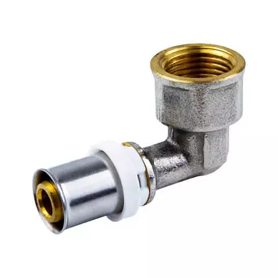 Угол пресс фитинг никель ДН 20х1/2&quot;х90гр ВР STI