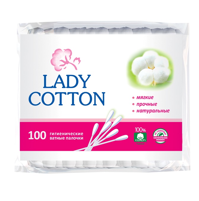 Ватные палочки Lady Cotton 100 п/э