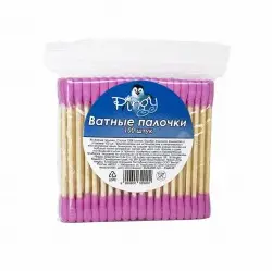 Ватные палочки Pingy бамбук п/э 100 шт (цветная намотка)
