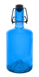 Бутылка 500 мл с бугельным замком цветной лак, синий цвет Б1500-ЦЛ/С