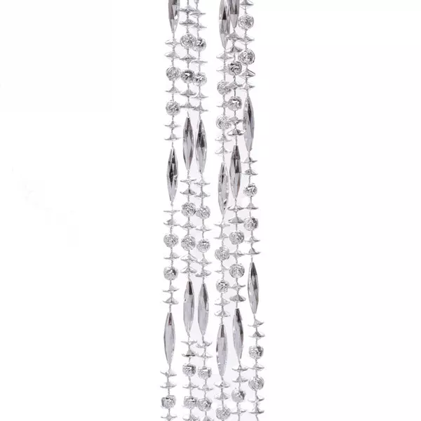 Бусы на ёлку 2м Бриллианты, Серебро 556-300