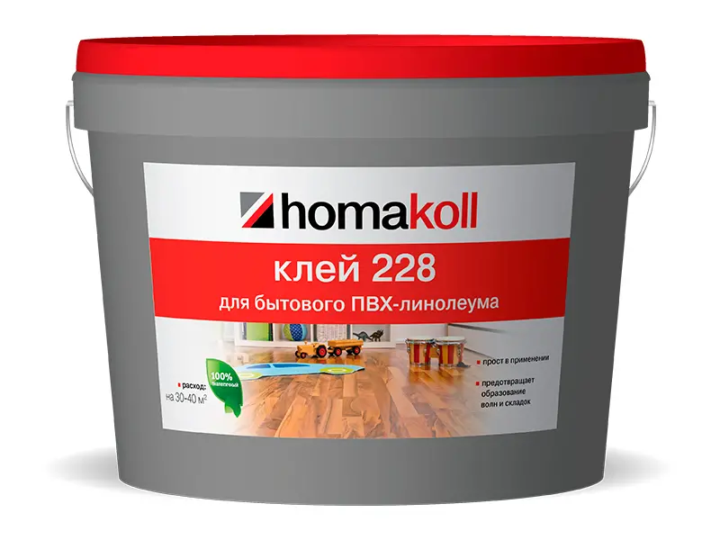 Клей для бытового линолеума Homakoll 228, 1,3 кг