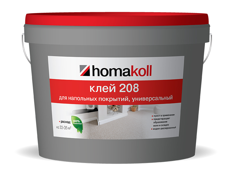 Клей универсальный для линолеума и ковролина Homakoll 208 4 кг