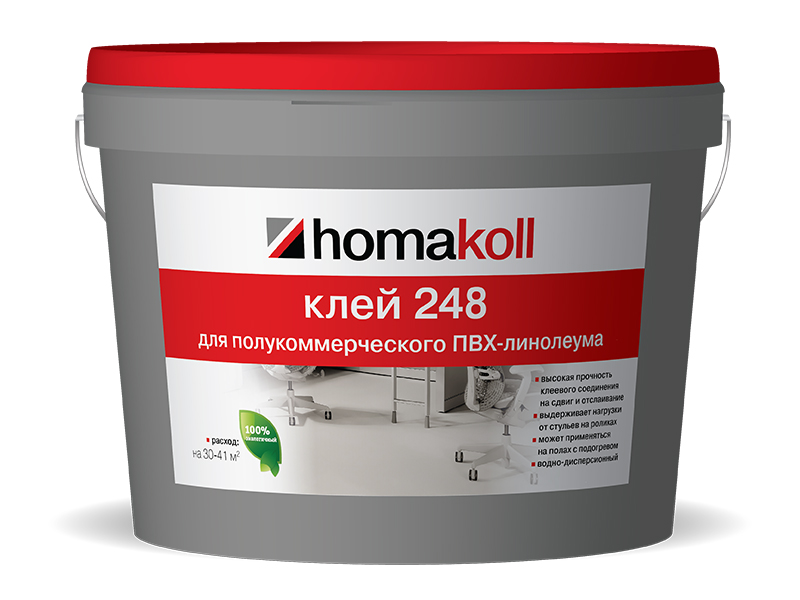 Клей Хомакол 248 для полукоммерческого линолеума 3л. 4кг