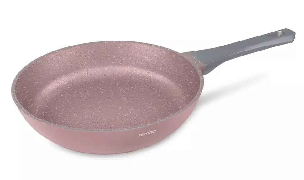 Сковорода 24 см, литой алюминий, индукция, "Флоренс" розовый Tesoro TF1624tpi