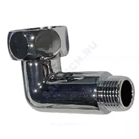 Соединитель для полотенцесушителя угловой 1&quot;x1&quot; нак/гайка/НР хром в/к отражатель FX131 SantechSystem