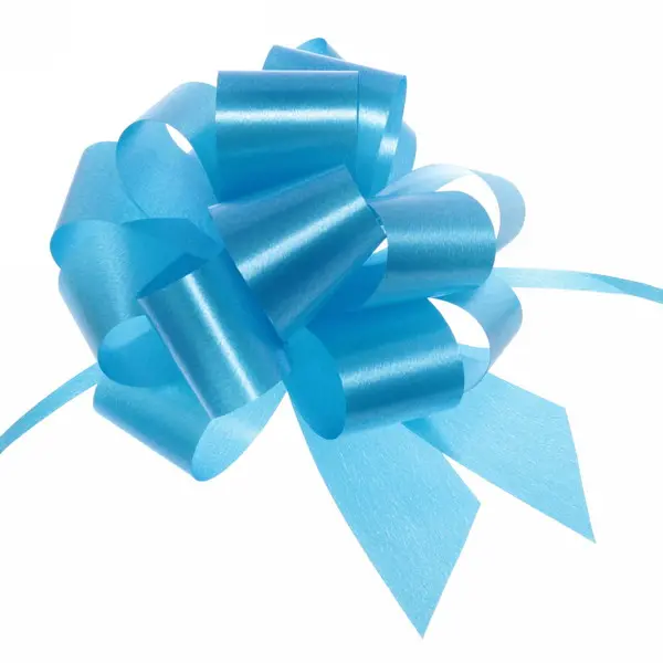 Бант для оформления подарка &quot;Блеск&quot; 3 см, d-11 см, Голубой 214-075