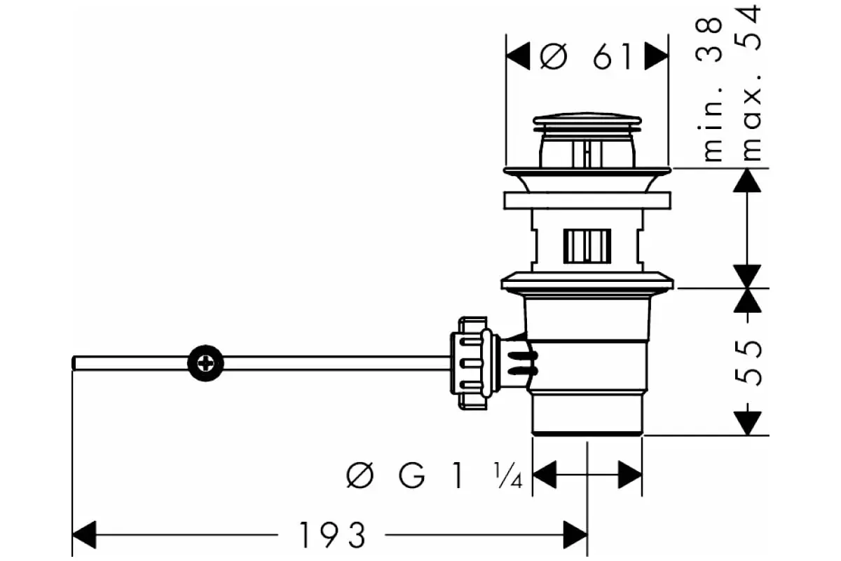 Смеситель для раковины Hansgrohe Vernis Blend 100, матово-черный, со сливным гарнитуром 71551670