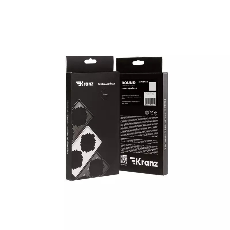 Рамка на 2 места оникс Kranz Miele Round KR-78-0752-3