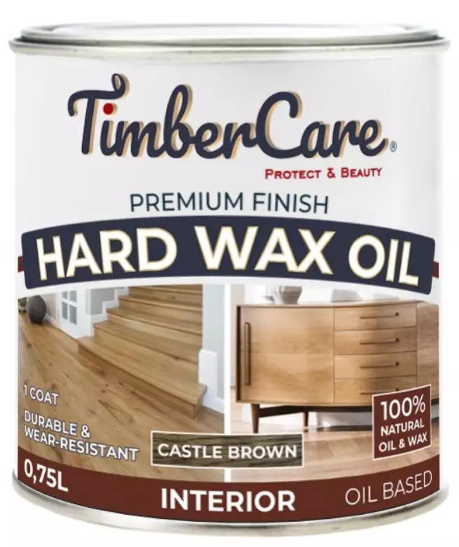 Масло тонирующее с твердым воском TimberCare Hard Wax Oil темно-коричневый 0,75л