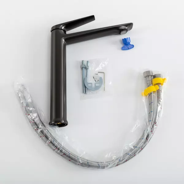 Смеситель для раковины высокий, оружейная сталь CEZARES LINER-LC-GM-W0