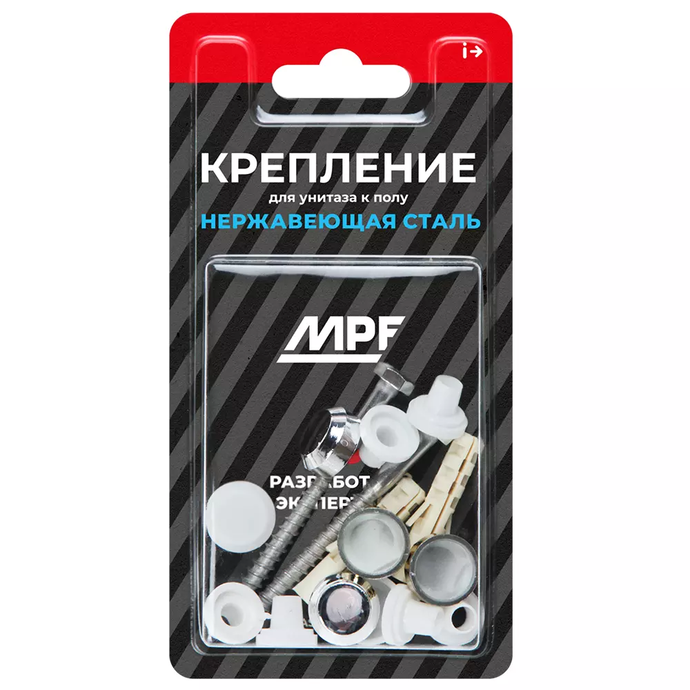 Крепление для унитаза к полу и писсуара Premium (нерж) (белое, хром, золото), МР ИС.131594