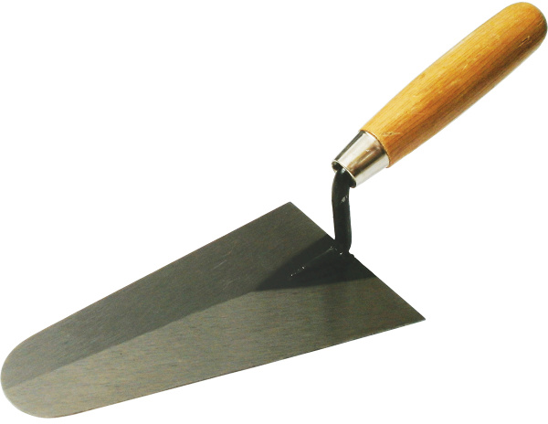 Кельма треугольная ЛЮКС высокоуглеродистая сталь 150мм деревянная ручка 1071315
