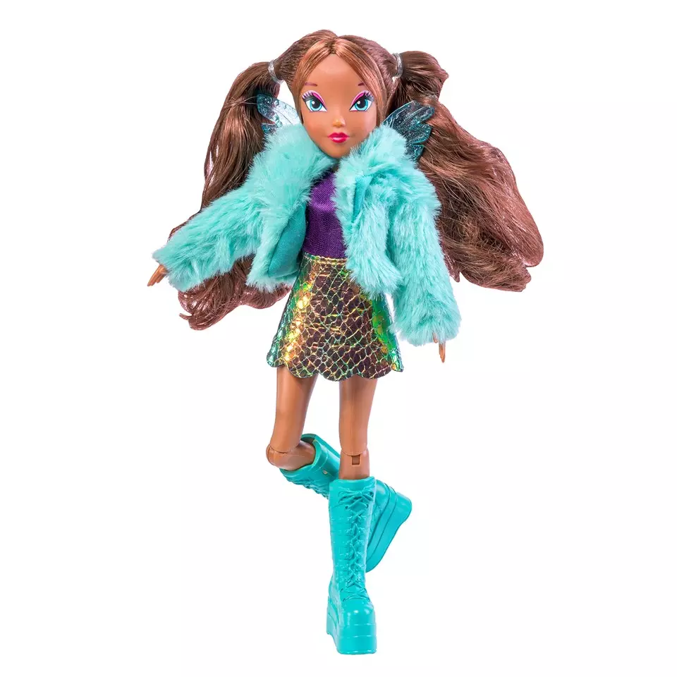 Кукла шарнирная Winx Club Fashion Лейла с крыльями и аксессуарами 6 шт 24 см IW01372205