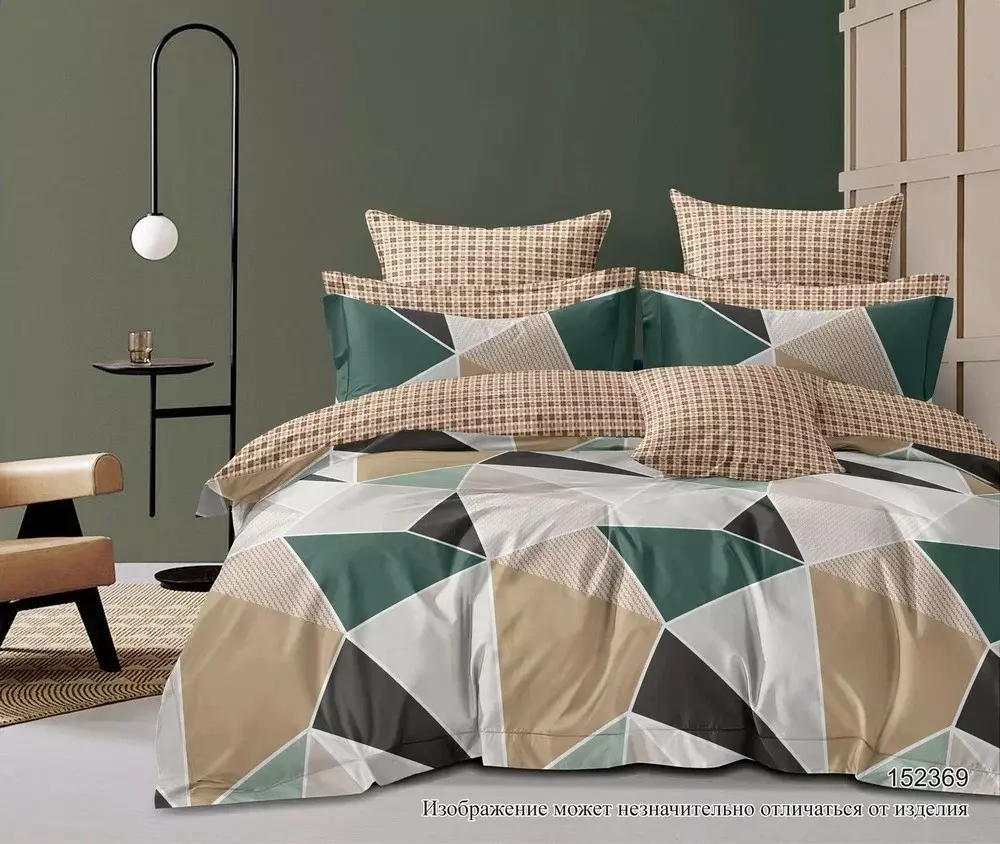 Постельное бельё 2,0 сатин с наволочками 70*70 см 2 шт № 152369 Luxor