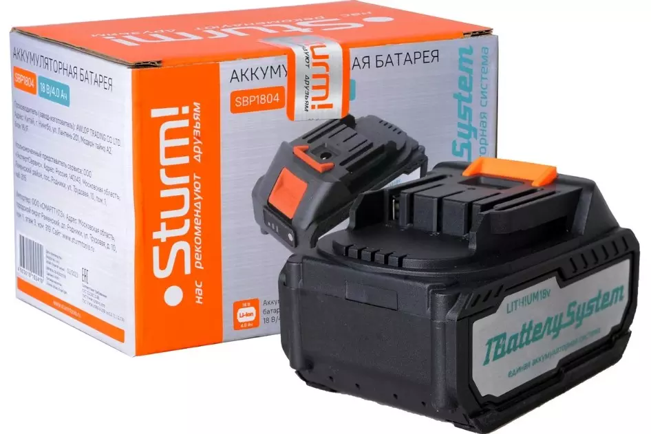 Аккумулятор Sturm 1BatterySystem SBP1804 18В, 4Ач