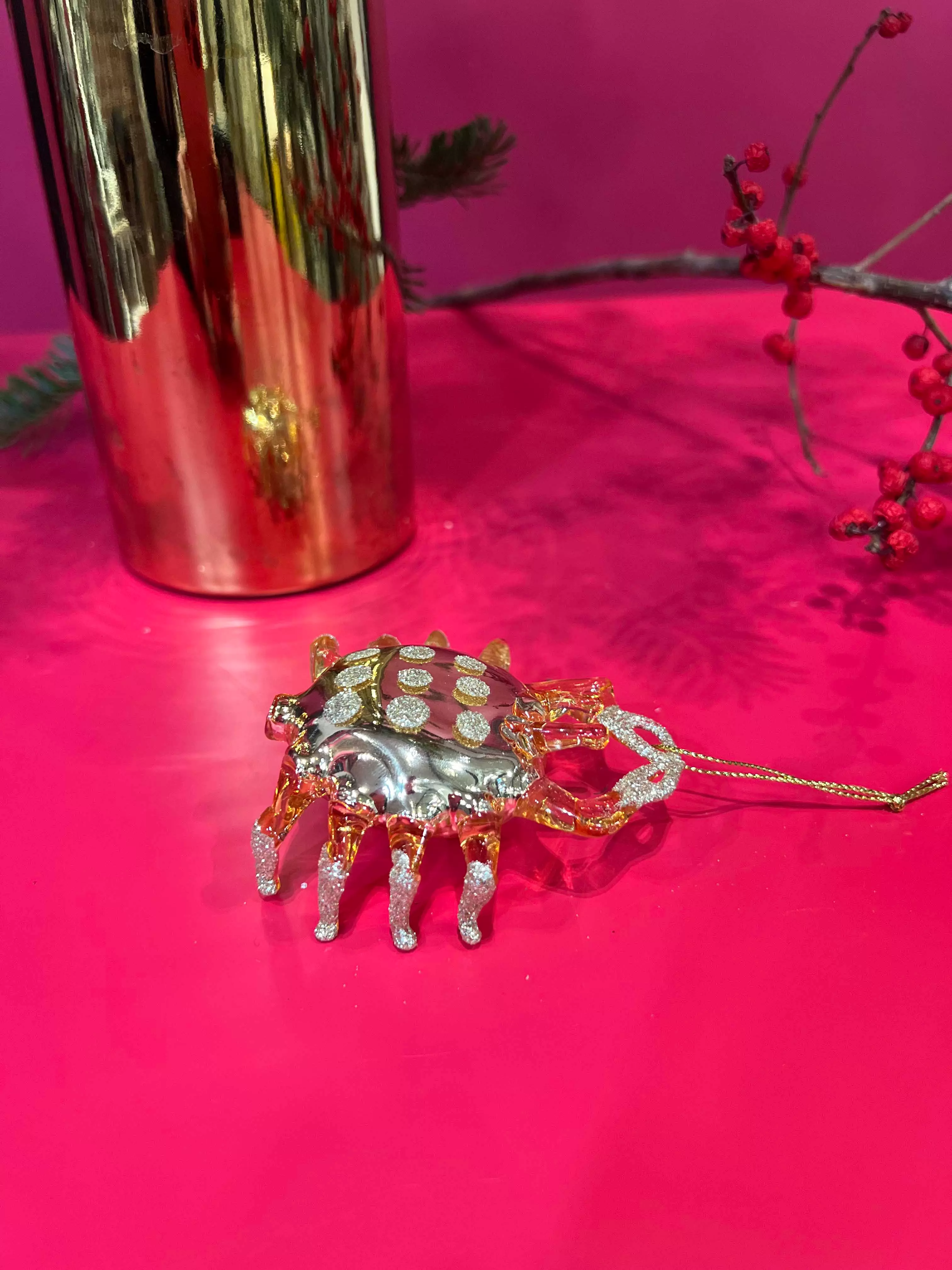 Елочные украшения стекло (3 шт) Волшебство на ветках VNVOG-9