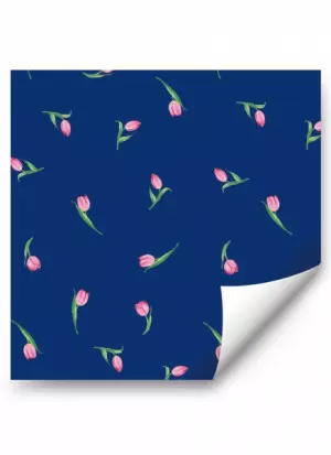 Упаковочная бумага розовые тюльпаны 2 листика